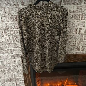Leopard button down shirt